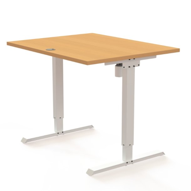 ConSet H�ve S�nkebord 100x80 - 501-20 - B�g bordplade - hvid stel
