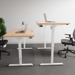 ConSet H�ve S�nkebord 100x80 - 501-20 - B�g bordplade - hvid stel