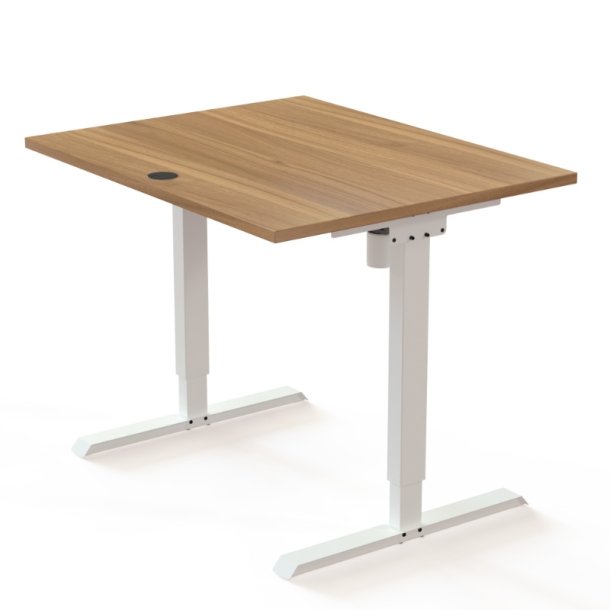 ConSet H�ve S�nkebord 100x80 - 501-20 - Valn�d bordplade - hvid stel