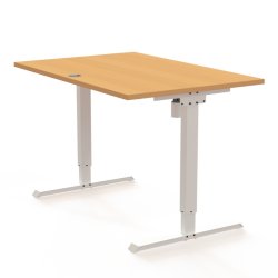 ConSet H�ve S�nkebord 120x80 - 501-20 - B�g bordplade - hvid stel