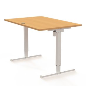 ConSet H�ve S�nkebord 120x80 - 501-20 - B�g bordplade - hvid stel
