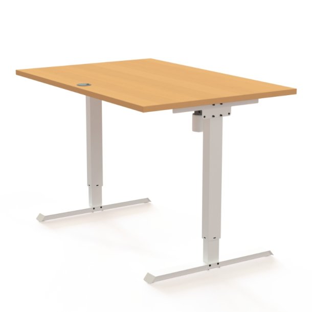 ConSet H�ve S�nkebord 120x80 - 501-20 - B�g bordplade - hvid stel