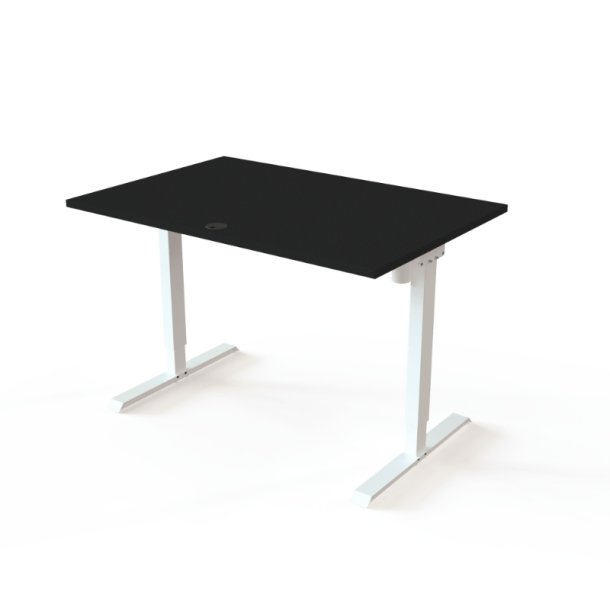 ConSet H�ve S�nkebord 120x80 - 501-20 - Sort bordplade - hvid stel