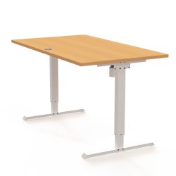 ConSet H�ve S�nkebord 140x80 - 501-20 - B�g bordplade - hvid stel