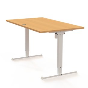 ConSet H�ve S�nkebord 140x80 - 501-20 - B�g bordplade - hvid stel