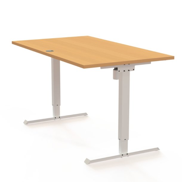 ConSet H�ve S�nkebord 140x80 - 501-20 - B�g bordplade - hvid stel