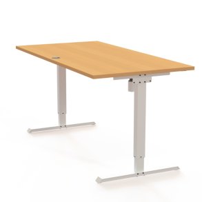 ConSet H�ve S�nkebord 160x80 - 501-20 - B�g bordplade - hvid stel