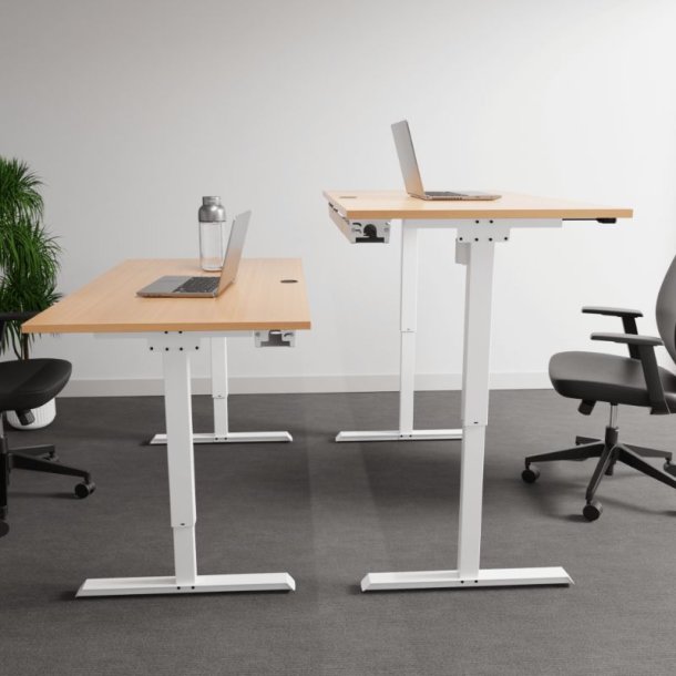 ConSet H�ve S�nkebord 160x80 - 501-20 - B�g bordplade - hvid stel