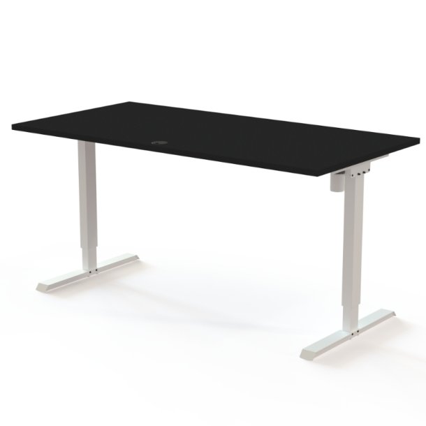 ConSet H�ve S�nkebord 160x80 - 501-20 - Sort bordplade - hvid stel
