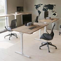 ConSet H�ve S�nkebord 160x80 - 501-20 - Valn�d bordplade - hvid stel