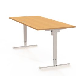 ConSet H�ve S�nkebord 180x80 - 501-20 - B�g bordplade - hvid stel