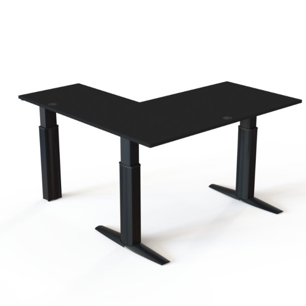 ConSet H�ve S�nkebord 160x160 - 501-23 - Sort bordplade - sort stel
