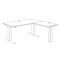 ConSet H�ve S�nkebord 160x160 - 501-23 - Hvid bordplade - sort stel