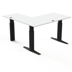 ConSet H�ve S�nkebord 160x160 - 501-23 - Hvid bordplade - sort stel