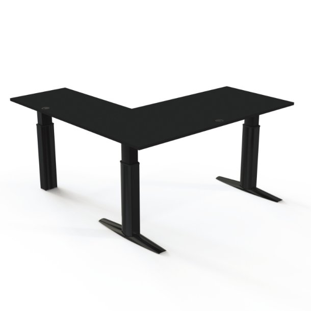 ConSet H�ve S�nkebord 180x180 - 501-23 - Sort bordplade - sort stel