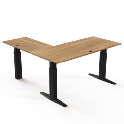 ConSet H�ve S�nkebord 180x180 - 501-23 - Valn�d bordplade - sort stel