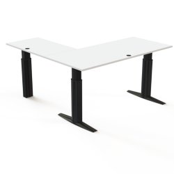 ConSet H�ve S�nkebord 180x180 - 501-23 - Hvid bordplade - sort stel