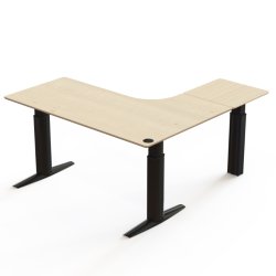 ConSet H�ve S�nkebord 180x180 - 501-23 - Ahorn bordplade - sort stel