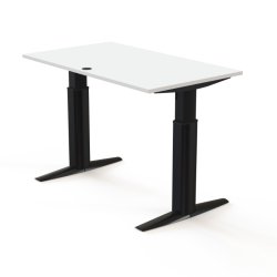 ConSet H�ve S�nkebord 140x80 - 501-23 - Hvid bordplade - sort stel