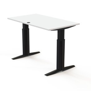 ConSet H�ve S�nkebord 140x80 - 501-23 - Hvid bordplade - sort stel