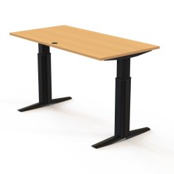 ConSet H�ve S�nkebord 160x80 - 501-23 - B�g bordplade - sort stel