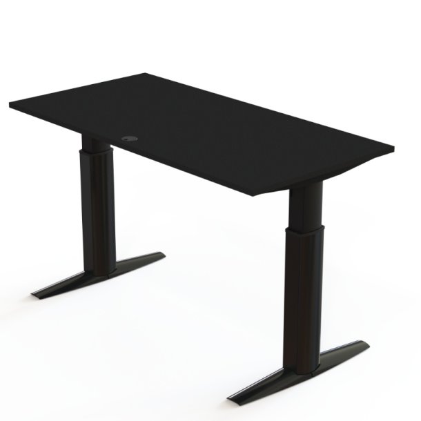 ConSet H�ve S�nkebord 160x80 - 501-23 - Sort bordplade - sort stel