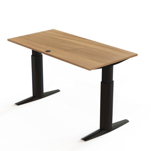 ConSet H�ve S�nkebord 160x80 - 501-23 - Valn�d bordplade - sort stel