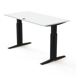 ConSet H�ve S�nkebord 160x80 - 501-23 - Hvid bordplade - sort stel
