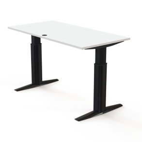 ConSet H�ve S�nkebord 160x80 - 501-23 - Hvid bordplade - sort stel