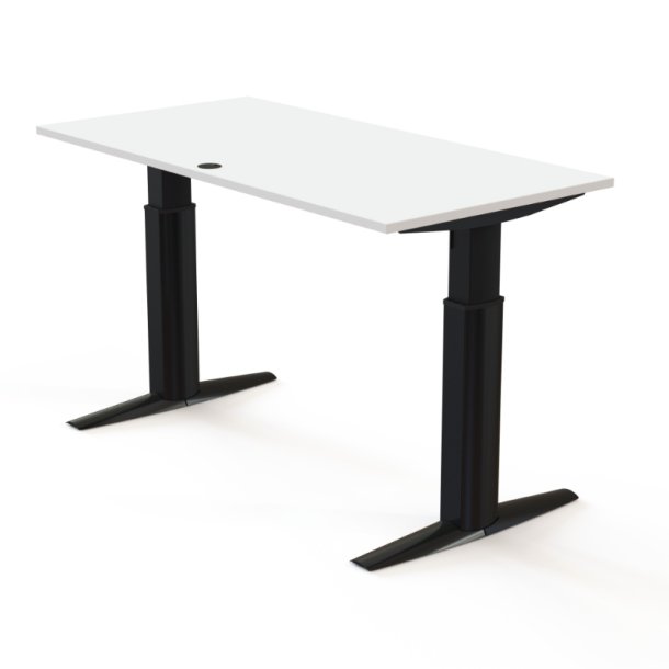 ConSet H�ve S�nkebord 160x80 - 501-23 - Hvid bordplade - sort stel