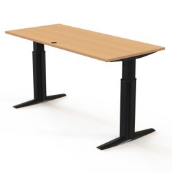 ConSet H�ve S�nkebord 180x80 - 501-23 - B�g bordplade - sort stel