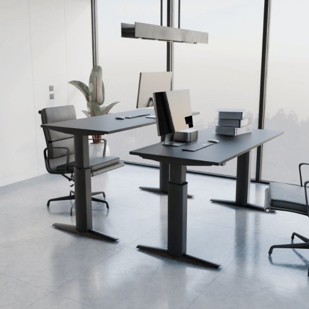 ConSet H�ve S�nkebord 180x80 - 501-23 - Sort bordplade - sort stel