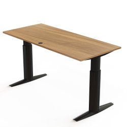 ConSet H�ve S�nkebord 180x80 - 501-23 - Valn�d bordplade - sort stel