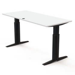 ConSet H�ve S�nkebord 180x80 - 501-23 - Hvid bordplade - sort stel