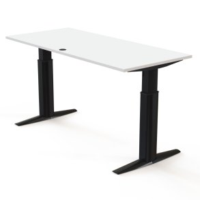 ConSet H�ve S�nkebord 180x80 - 501-23 - Hvid bordplade - sort stel