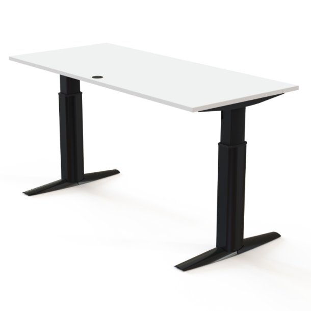 ConSet H�ve S�nkebord 180x80 - 501-23 - Hvid bordplade - sort stel