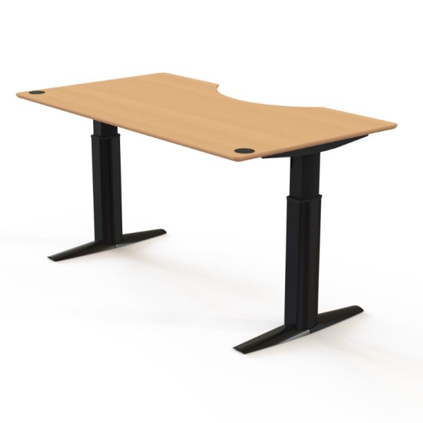 ConSet H�ve S�nkebord 180x100 - 501-23 - B�g bordplade - sort stel