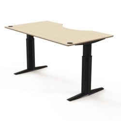 ConSet H�ve S�nkebord 180x100 - 501-23 - Ahorn bordplade - sort stel