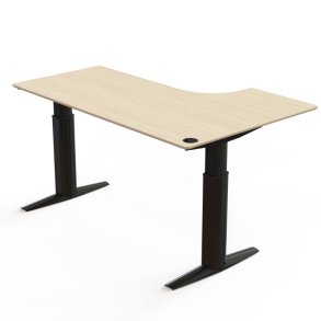 ConSet H�ve S�nkebord 180x120 - 501-23 - Ahorn bordplade - sort stel