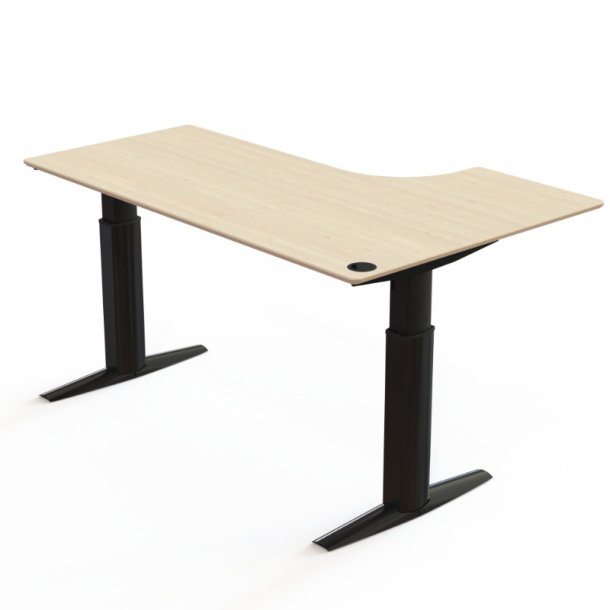 ConSet H�ve S�nkebord 180x120 - 501-23 - Ahorn bordplade - sort stel