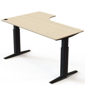 ConSet H�ve S�nkebord 180x120 - 501-23 - Ahorn bordplade - sort stel