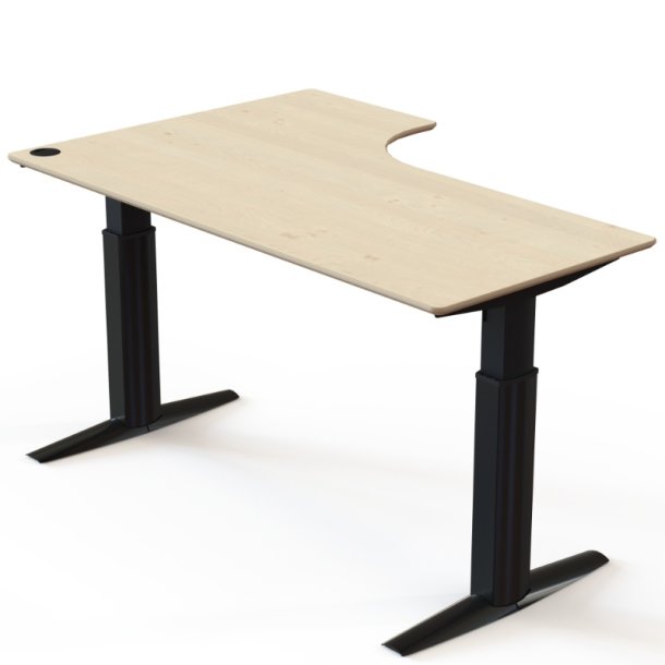 ConSet H�ve S�nkebord 180x120 - 501-23 - Ahorn bordplade - sort stel
