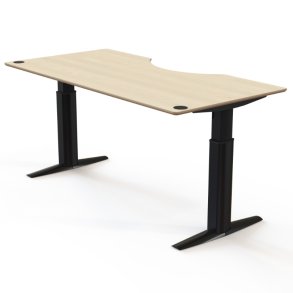 ConSet H�ve S�nkebord 200x100 - 501-23 - Ahorn bordplade - sort stel