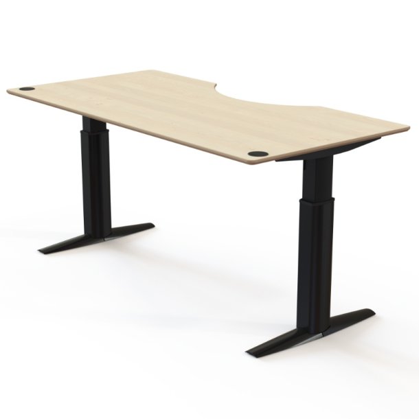 ConSet H�ve S�nkebord 200x100 - 501-23 - Ahorn bordplade - sort stel