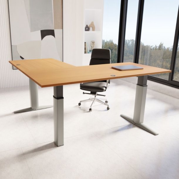 ConSet H�ve S�nkebord 160x160 - 501-23 - B�g bordplade - s�lv stel