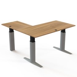 ConSet H�ve S�nkebord 160x160 - 501-23 - Valn�d bordplade - s�lv stel