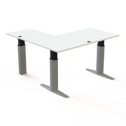 ConSet H�ve S�nkebord 160x160 - 501-23 - Hvid bordplade - s�lv stel