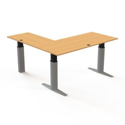 ConSet H�ve S�nkebord 180x180 - 501-23 - B�g bordplade - s�lv stel