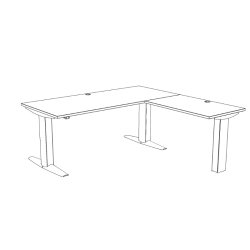 ConSet H�ve S�nkebord 180x180 - 501-23 - Valn�d bordplade - s�lv stel