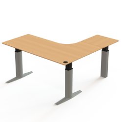 ConSet H�ve S�nkebord 180x180 - 501-23 - B�g bordplade - s�lv stel